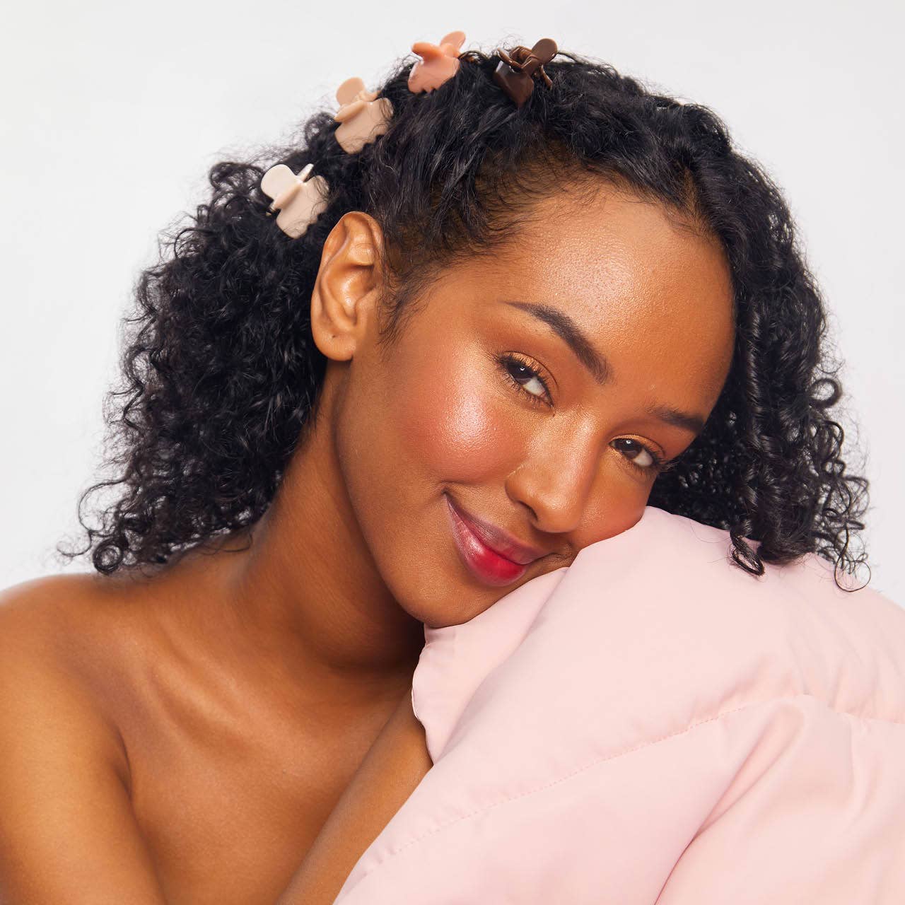 Kitsch| Recycled Plastic Mini Cloud Claw Clips 8pc Set - Rosewood