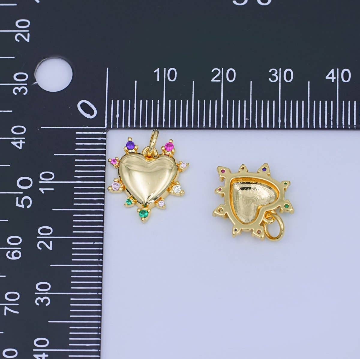 Multicolor Heart Charm