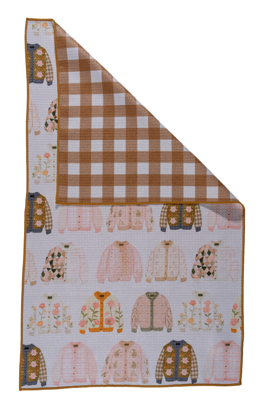 Bloom Towels | Cozy Cardigan Waffle Knit Kitchen Towel