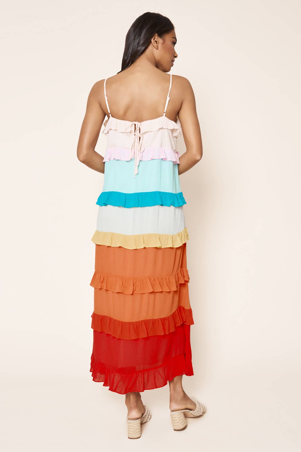 Taste the Rainbow Ruffle Maxi Dress