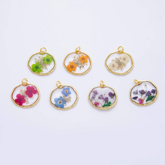 Resin Flower Halo Charm
