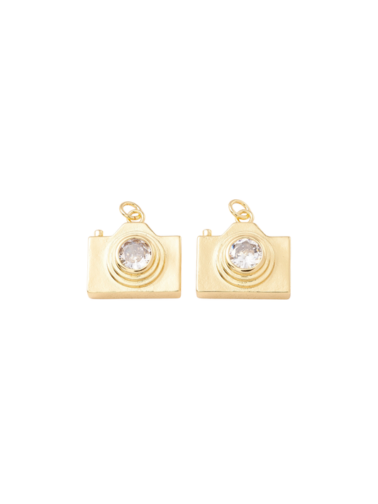 * Gold Say Cheese Charm