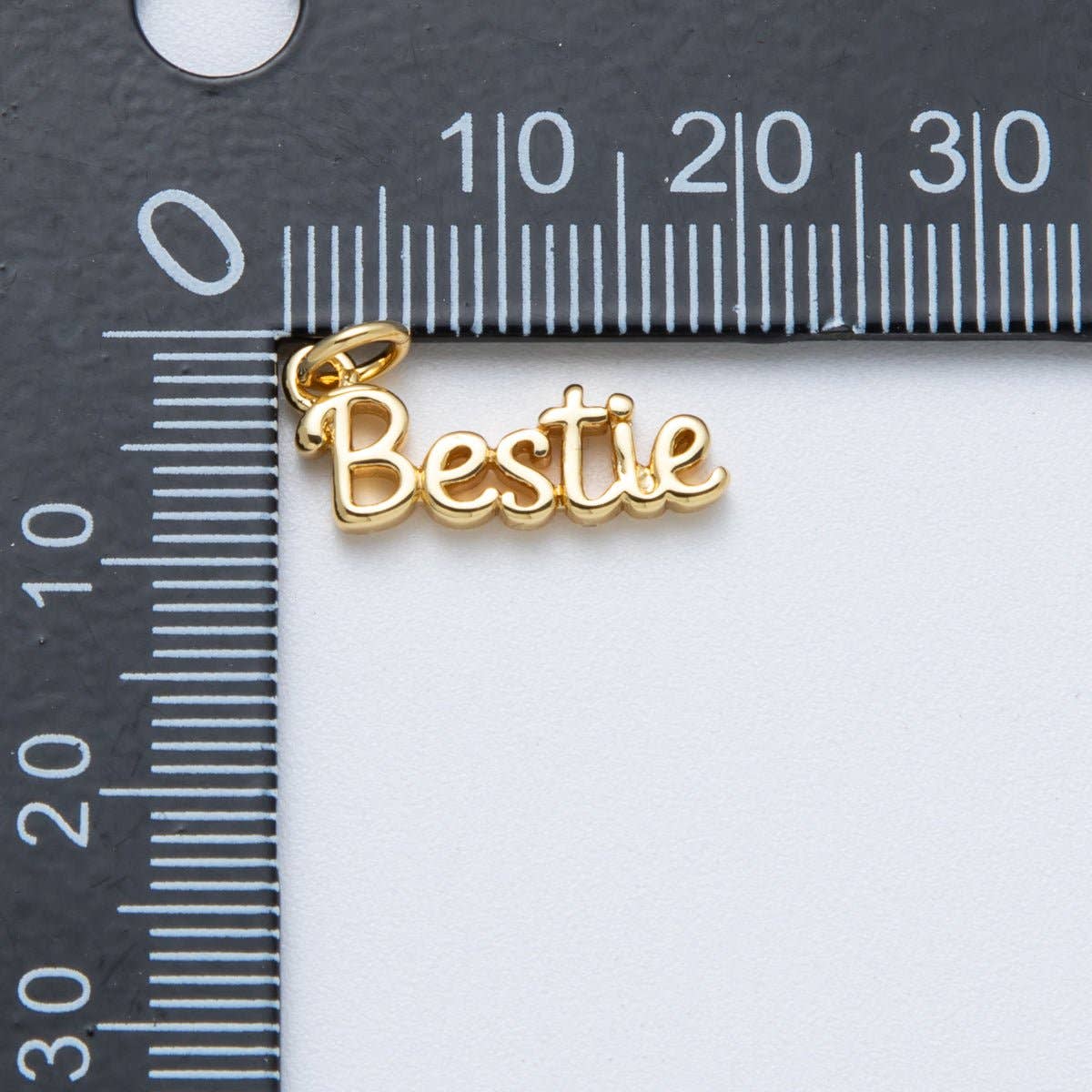 "Bestie" Mini Script Charm