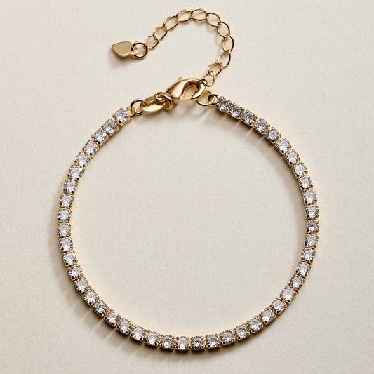 Gold Filled Round CZ Tennis Bracelet