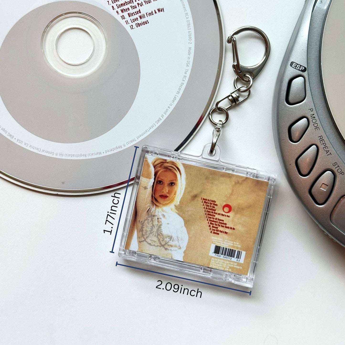 'Hit Clips' Mini CD Case Keychain - Christina Aguilera