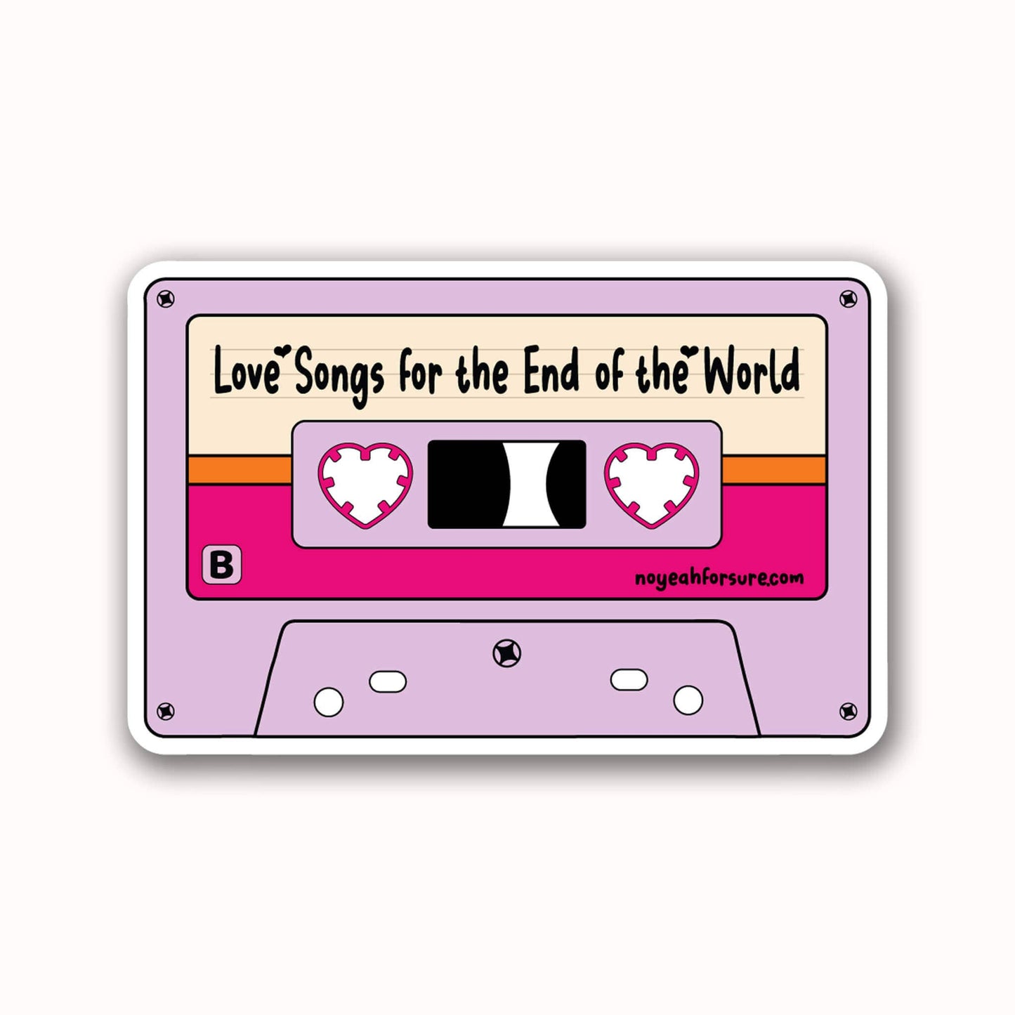 Love Songs Cassette Tape Sticker