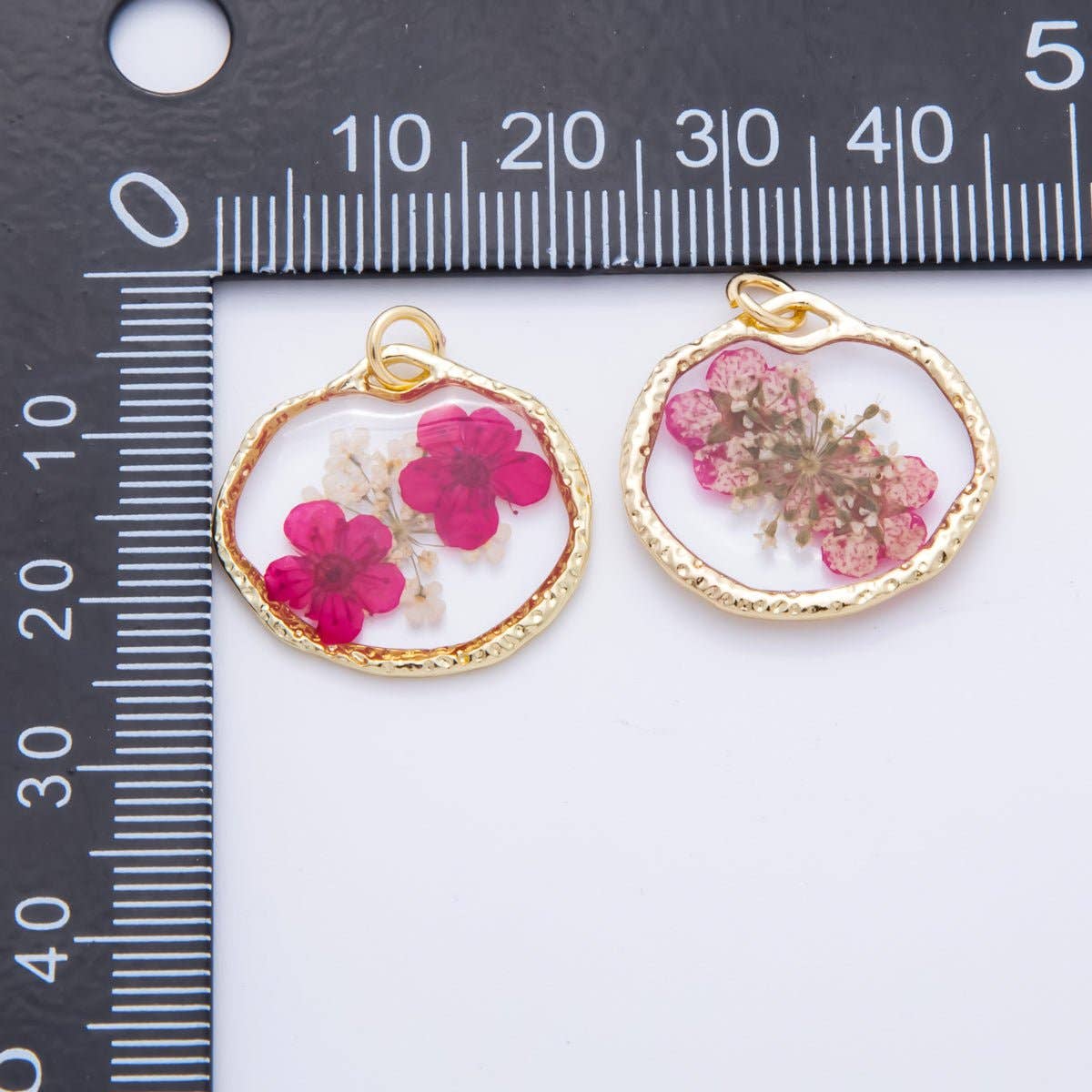 Resin Flower Halo Charm