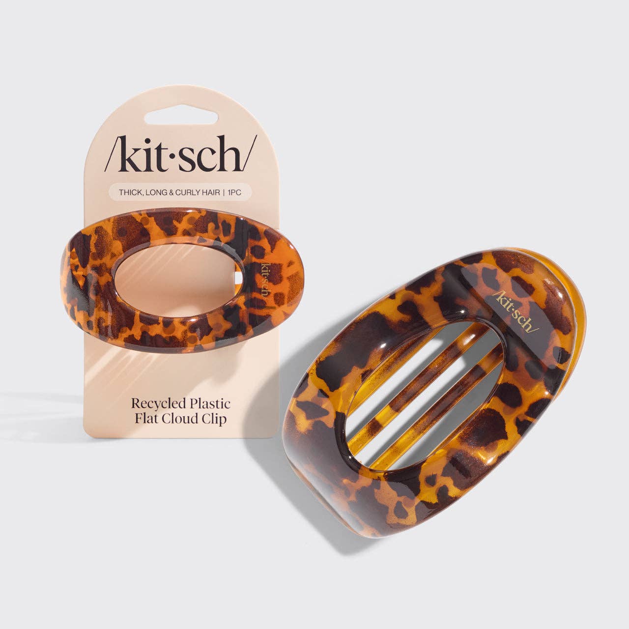Kitsch| Recycled Plastic Large Flat Cloud Clip - Tort