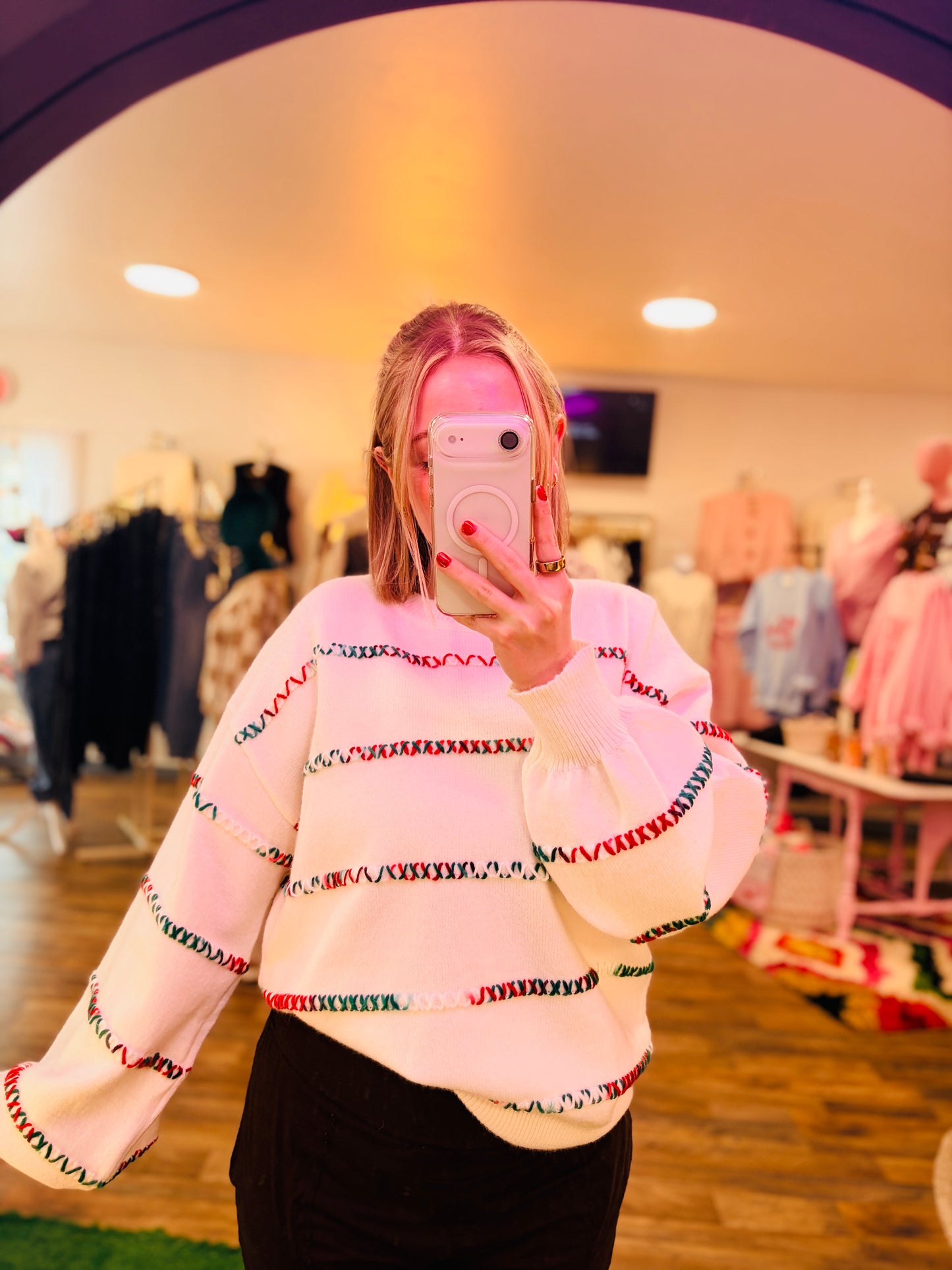 Festive Stripes Sweater