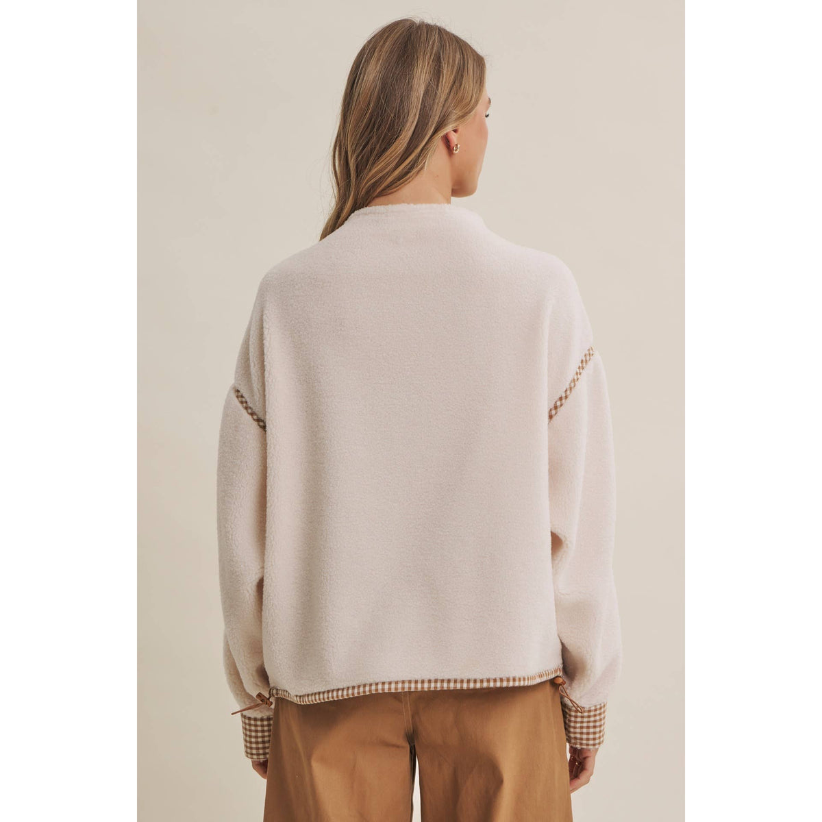Cozy Gingham Sherpa