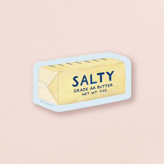 Salty Butter Stick — Sassy Food Pun Vinyl Sticker