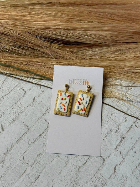 Sprinke Tart Polymer Clay Earrings | Food earrings