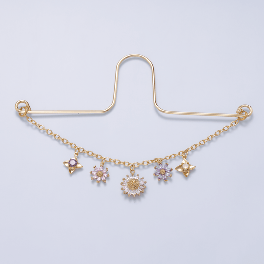 DIY Wire Rearview Mirror Car Charm Hanger Findings Hanging in Gold & Silver | WA-04478 WA-04755