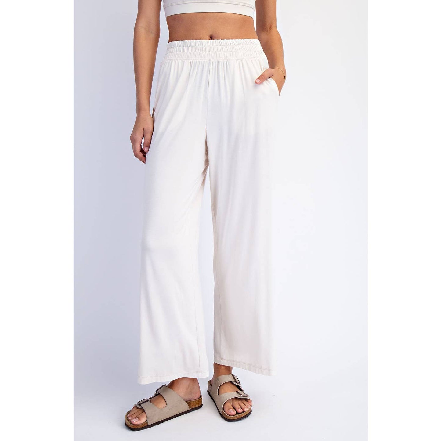 Rae Mode | Modal Wide Leg Cropped Pant