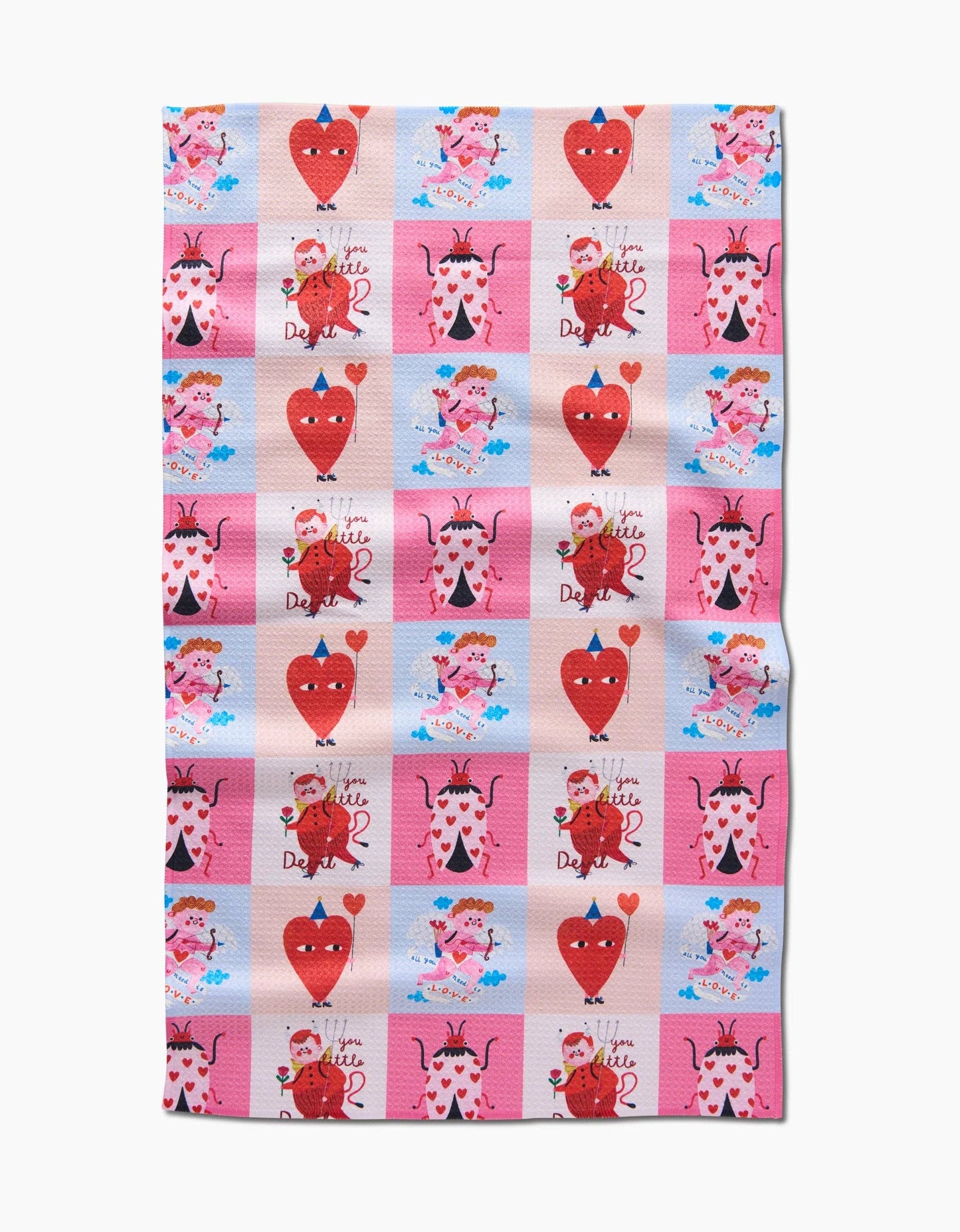 Love Squares Tea Towel