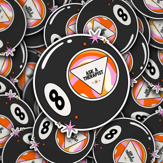 Vinyl Decal Magic 8 Ball Ask A Therapist