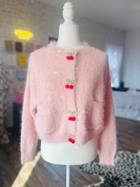 Dreamers By Debut | Cherry Days Fuzzy Sweater