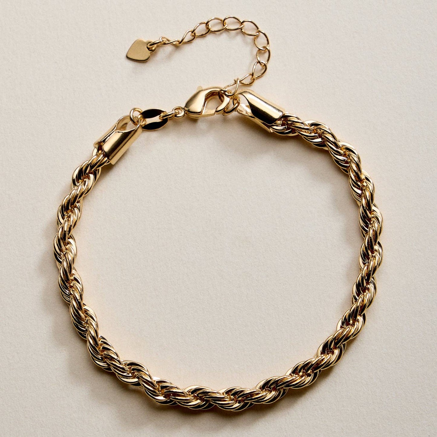 Gold Filled Rope Chain Bracelet