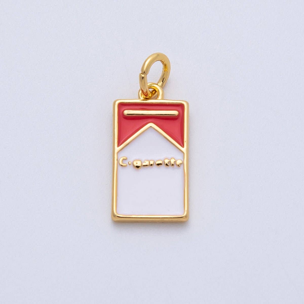 Cigarette Box Enamel Charm