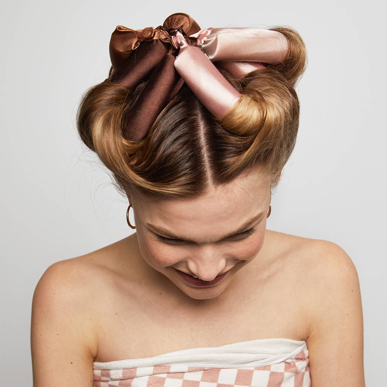 Kitsch | Satin Jumbo Flexi Rods 4 PCs- Rosewood