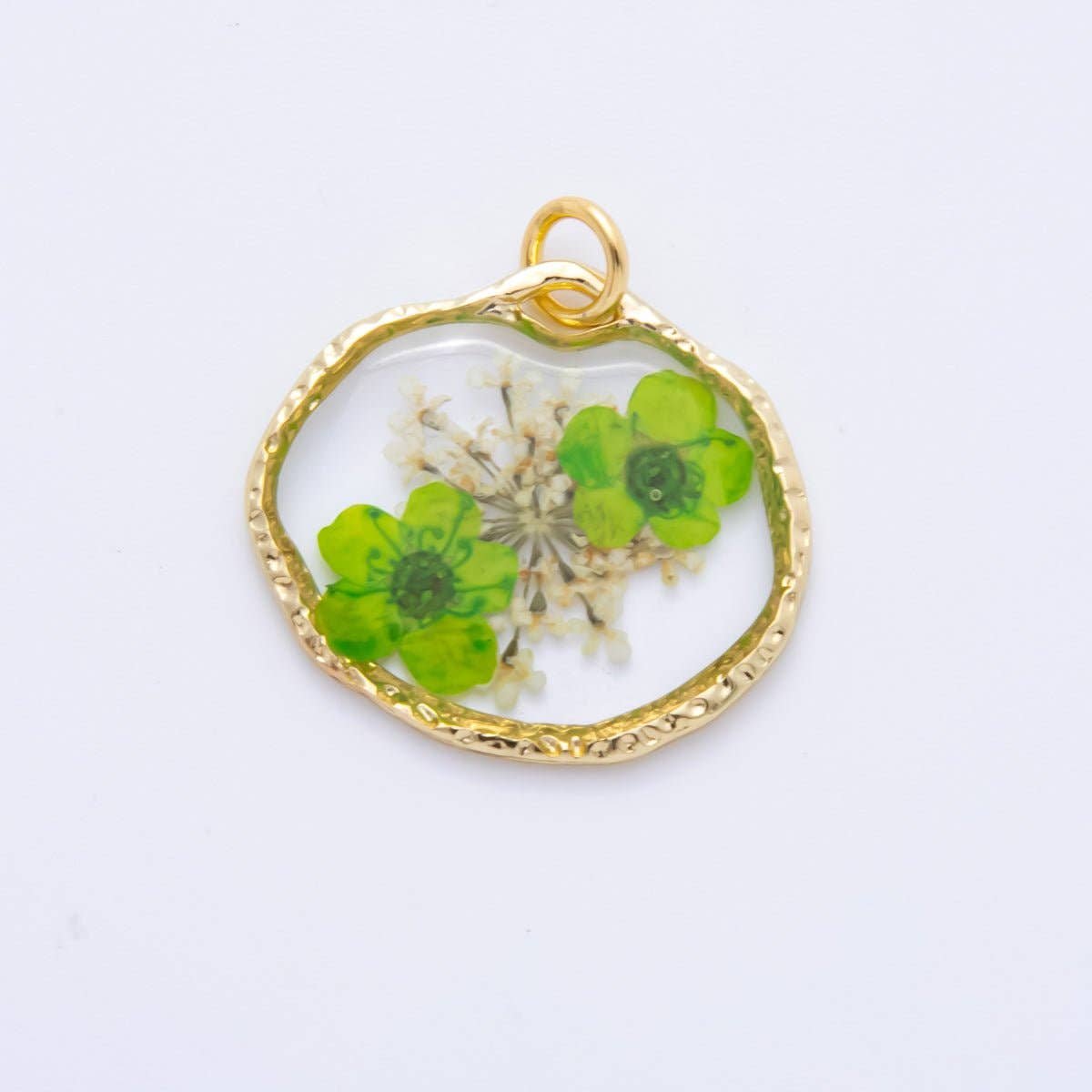 Resin Flower Halo Charm
