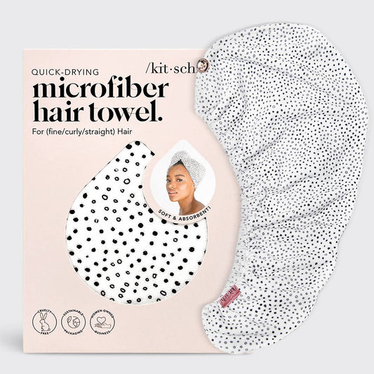 Kitsch | Quick Dry Hair Towel - Micro Dot