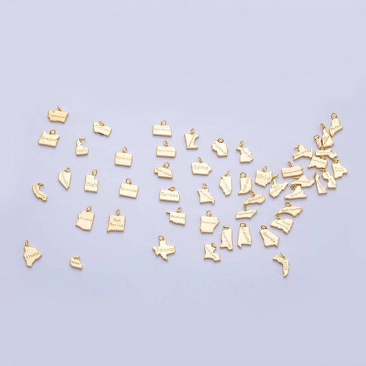 United States of America State Map Charms