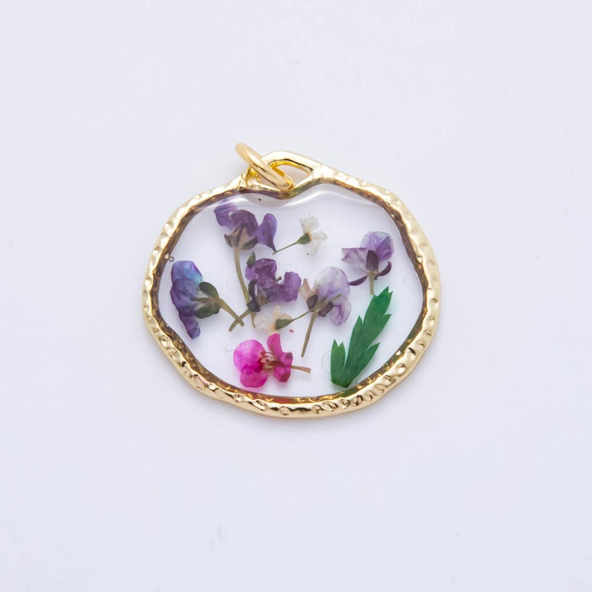 Resin Flower Halo Charm