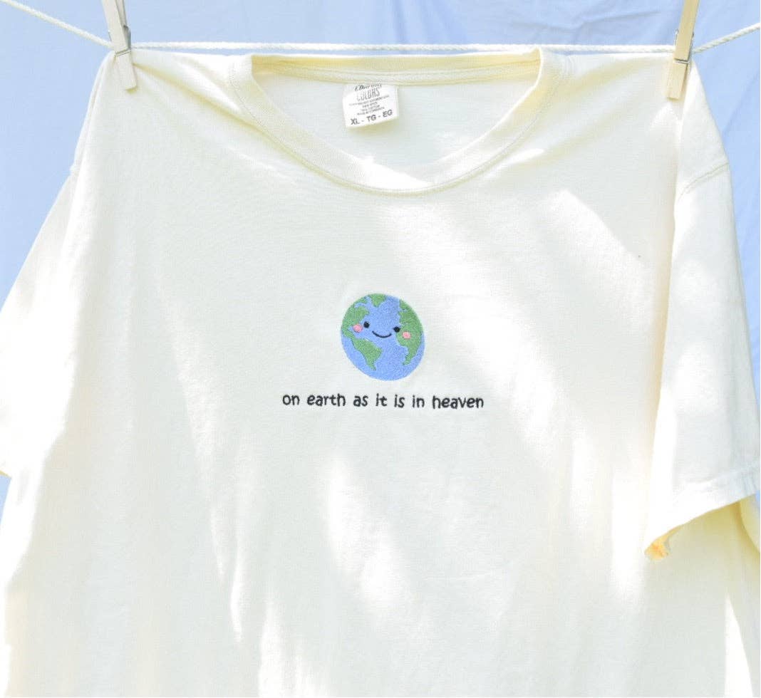 On Earth as it is in Heaven Embroidered Tee