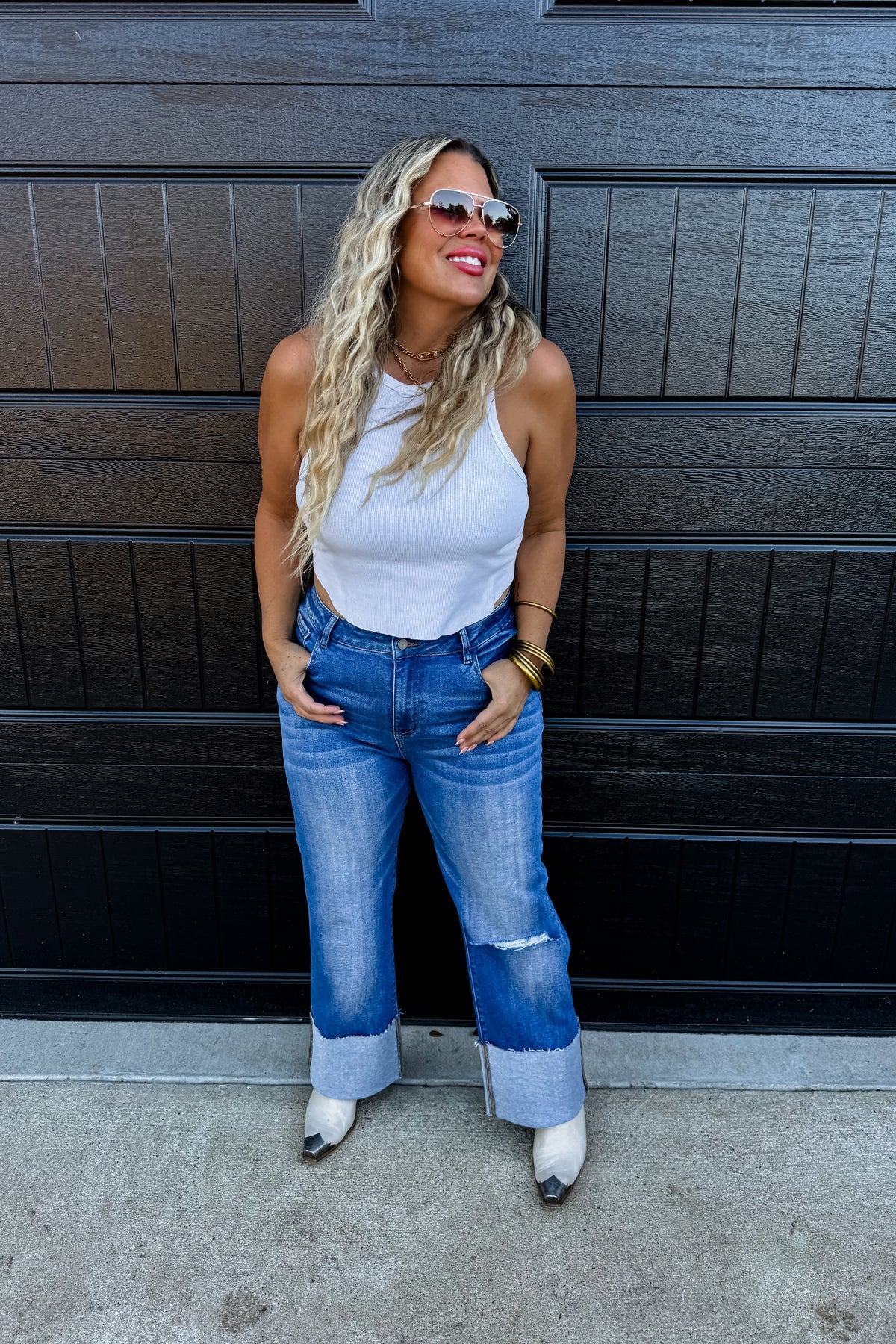 BLAKELEY Wide Cuff Denim