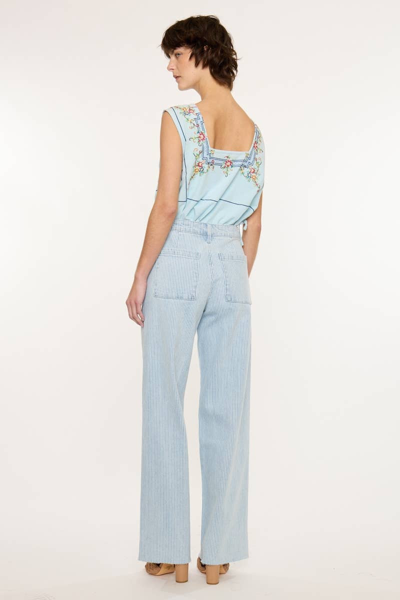 KanCan | High Rise Stripe Utility Pant
