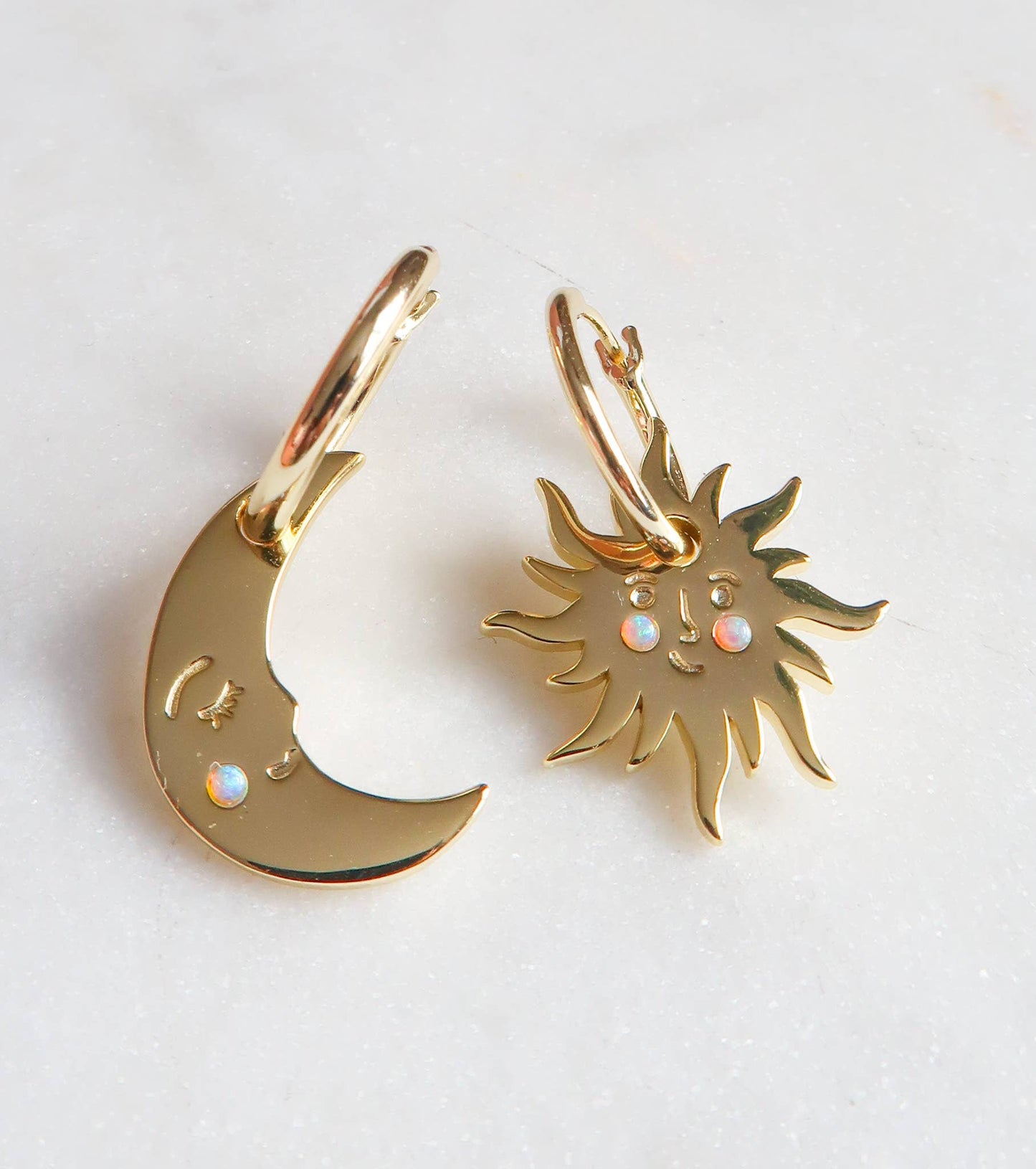 You are my Moonlit Secret Moon Hoop Earrings