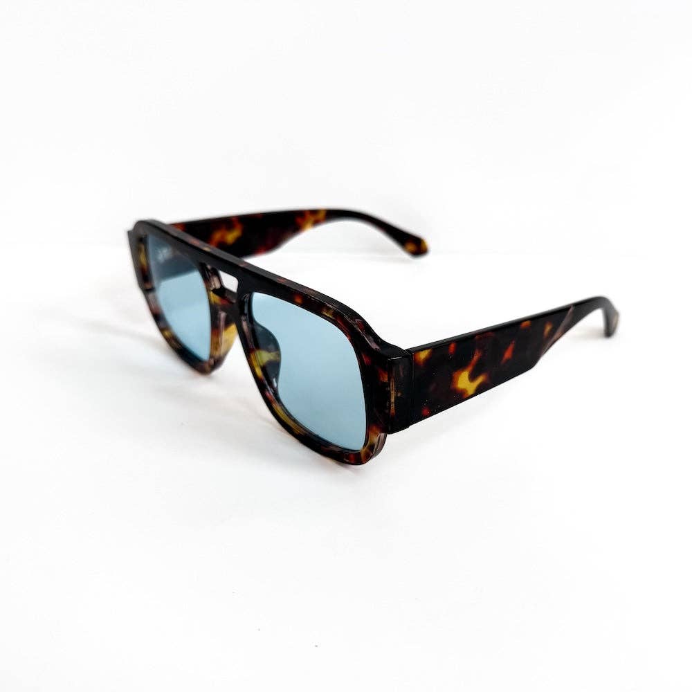 Ellen Retro Square Pilot Sunglasses