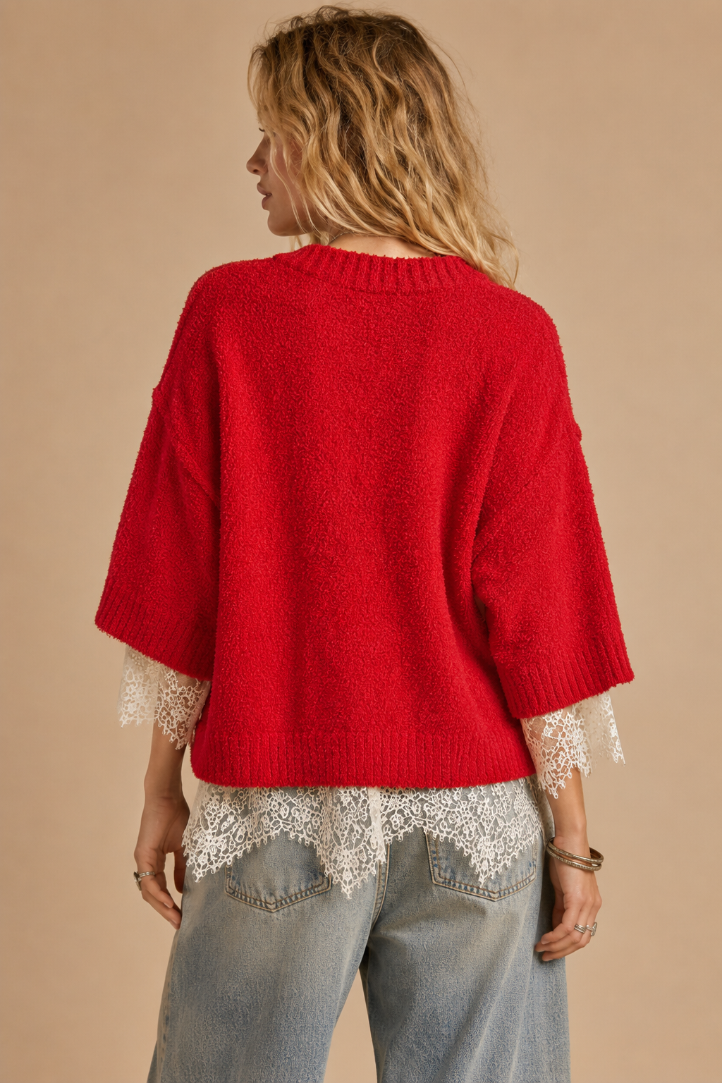 Confetti Pop Plush Short-Sleeve Knit Sweater