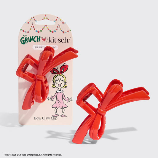 Kitsch | The Grinch x Kitsch Red Bow Claw Clip