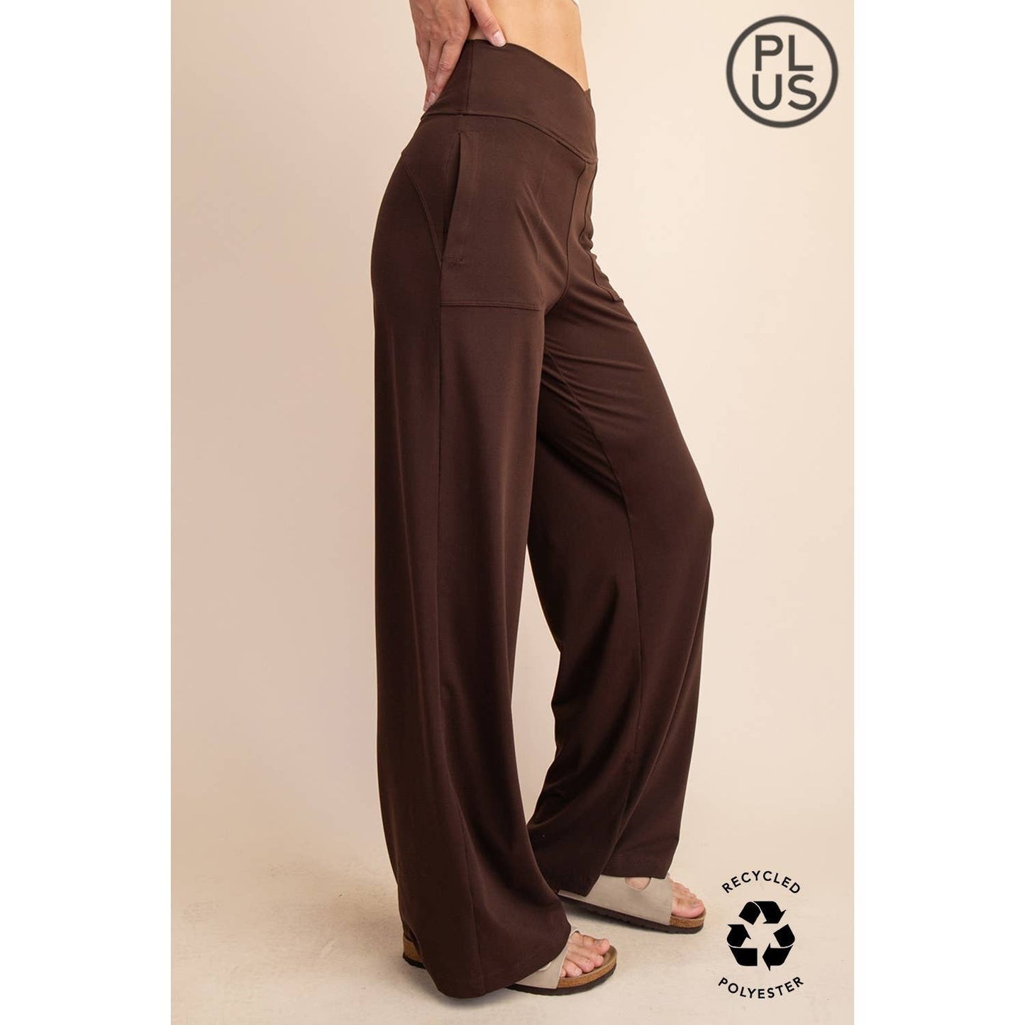 Rae Mode | Plus V Waist Butter Wide Leg Pant