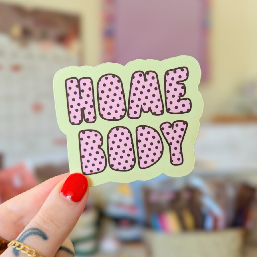 Homebody matte sticker