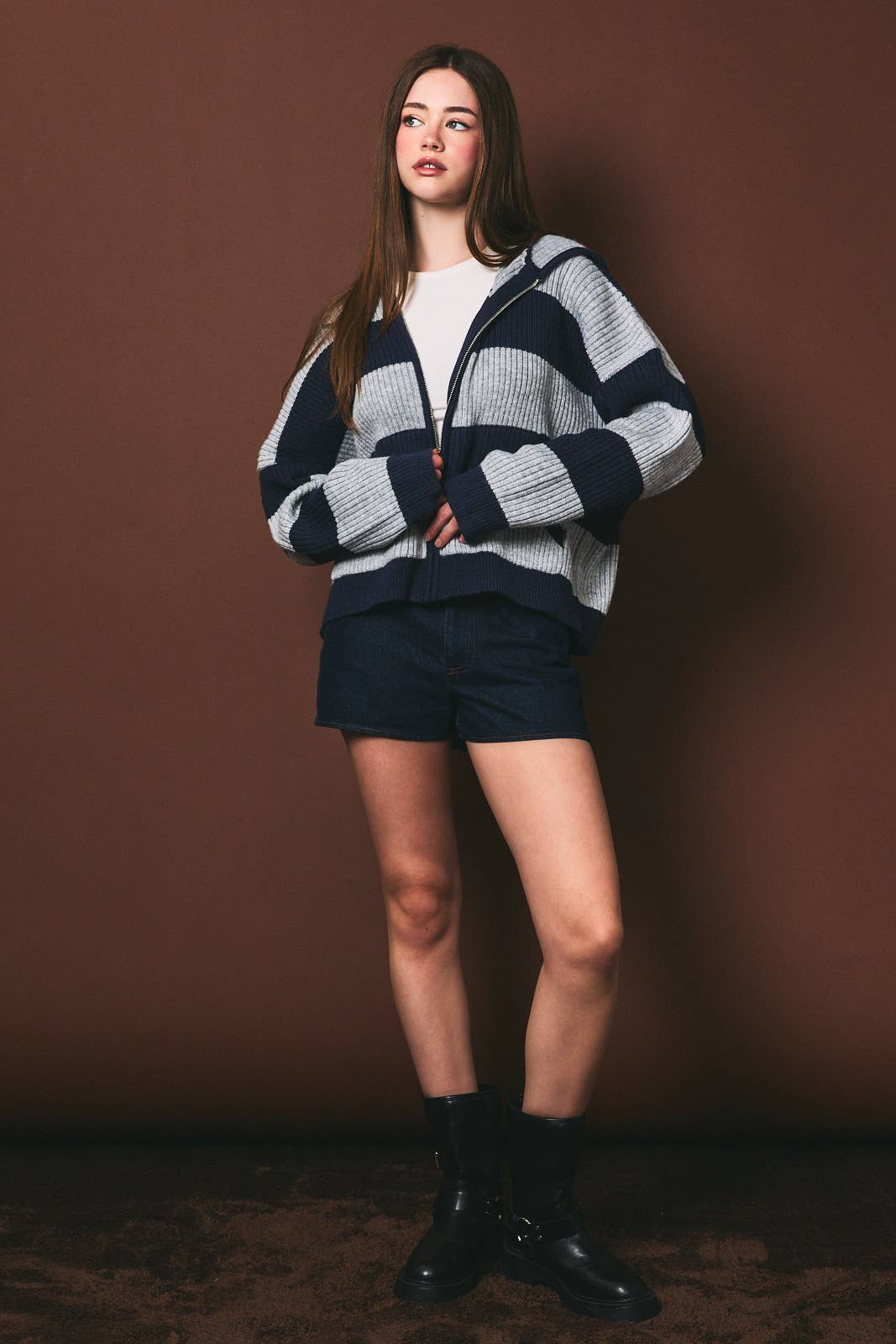 Striped Rib Sweater
