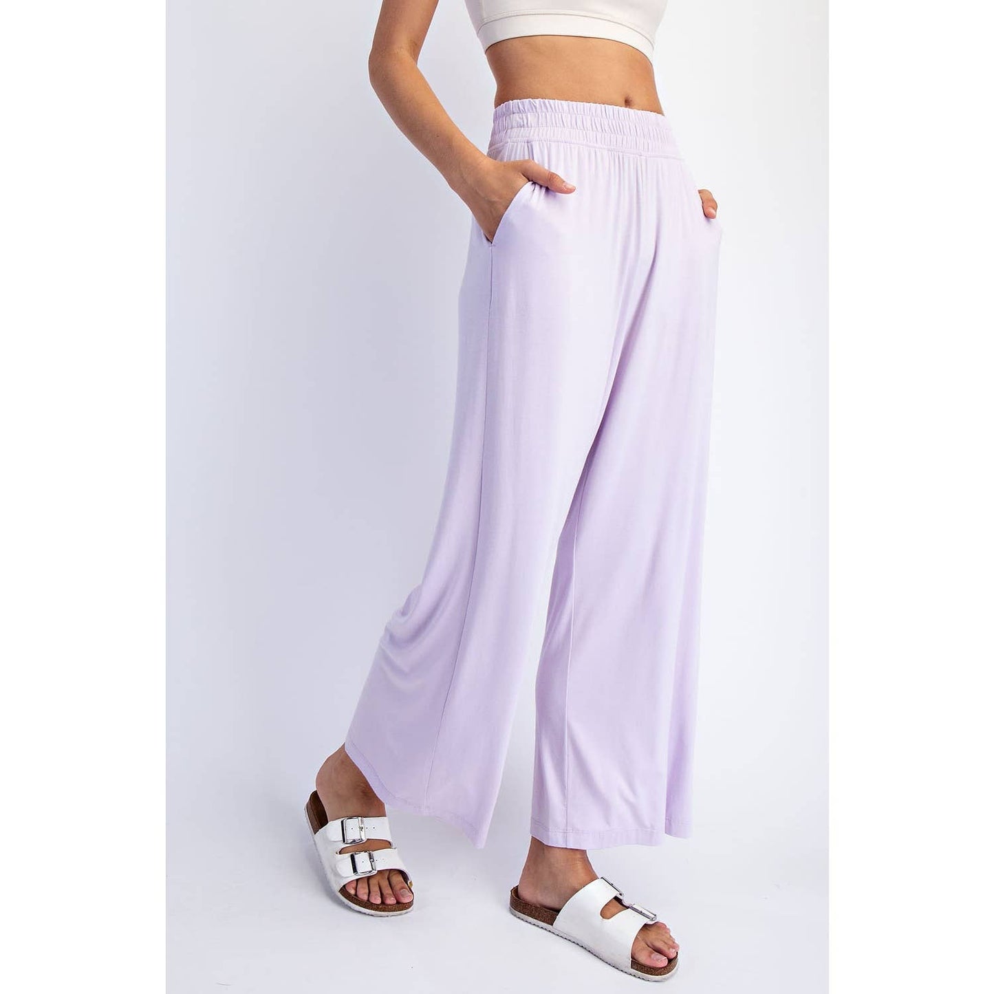 Rae Mode | Modal Wide Leg Cropped Pant
