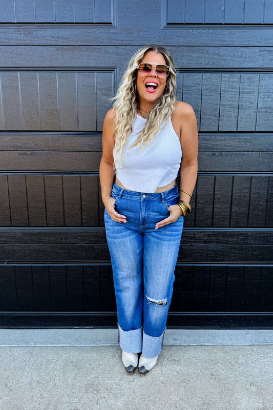 BLAKELEY Wide Cuff Denim