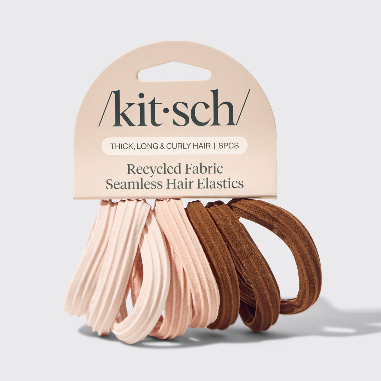 Kitsch | Recycled Seamless Hair Elastics 8pc Set- Rosewood
