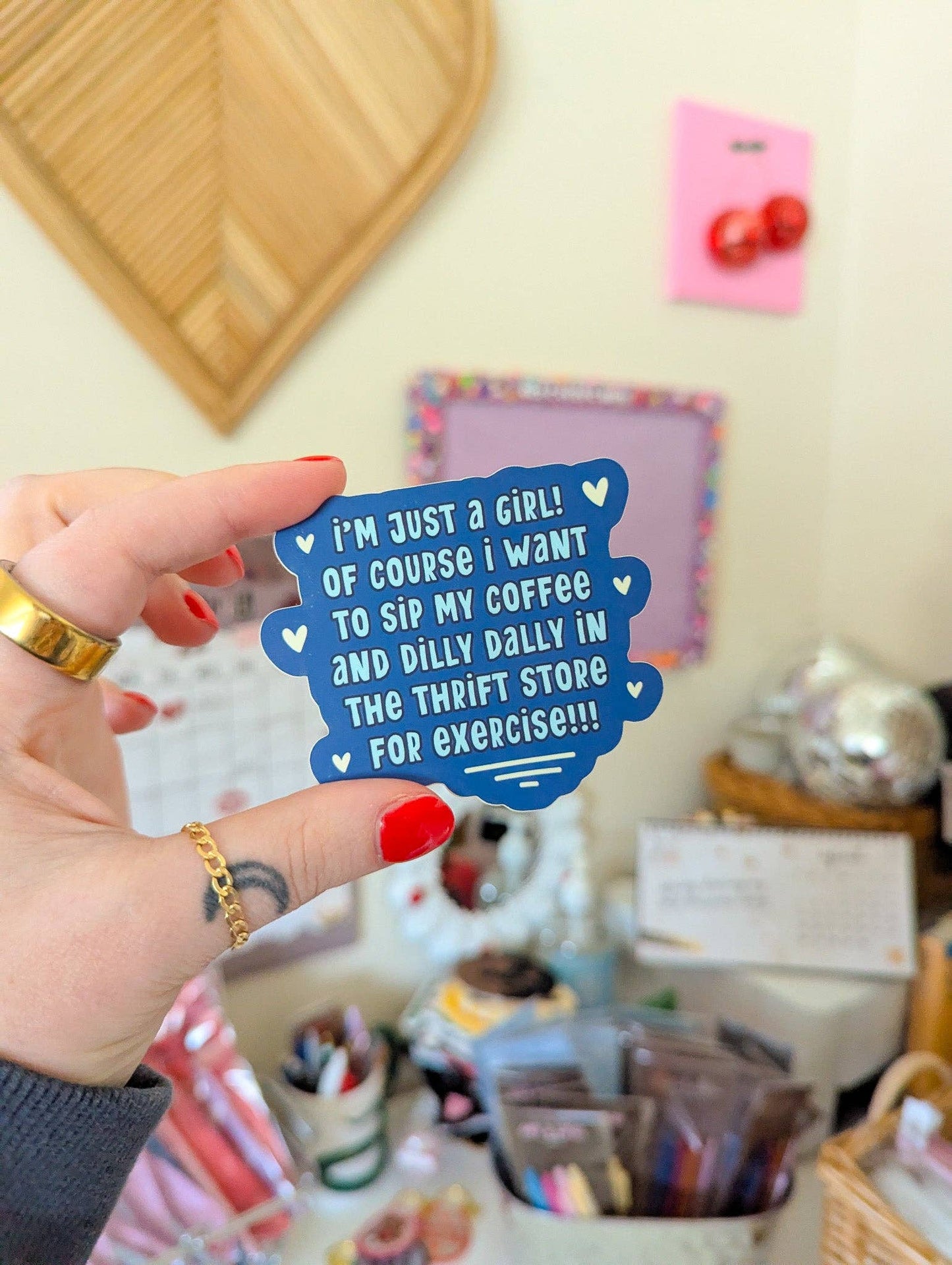 Dilly dally matte sticker