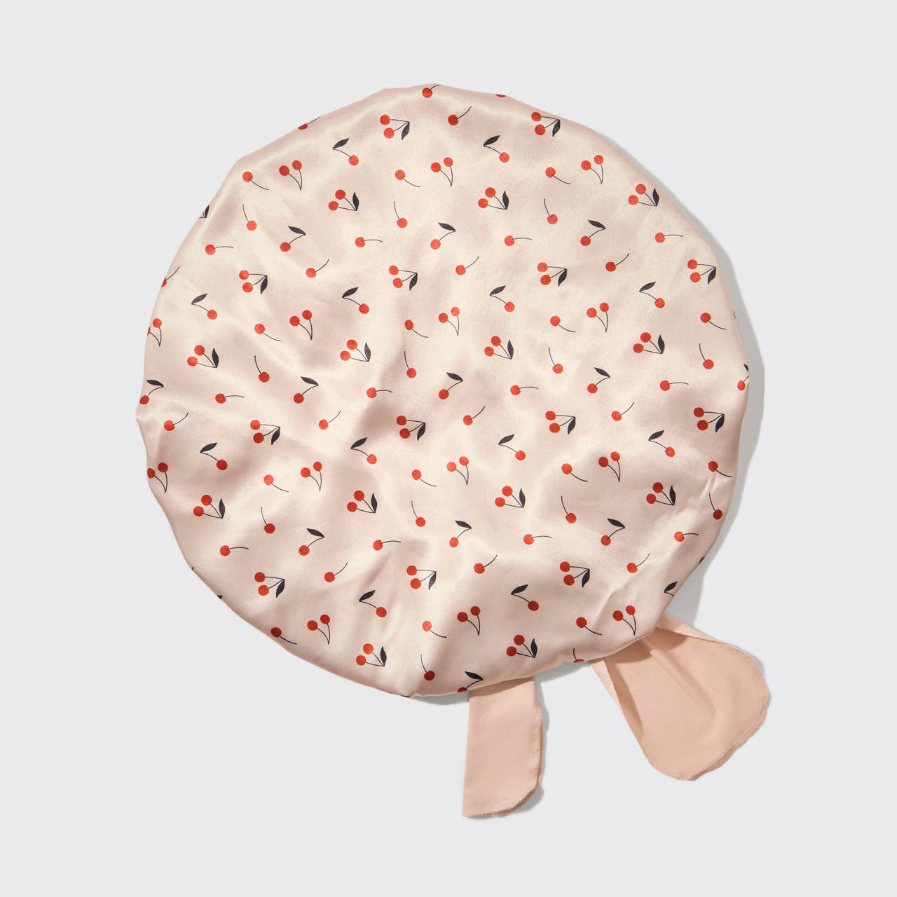 Kitsch | Adjustable Oversized Satin Bonnet - Cherry Print