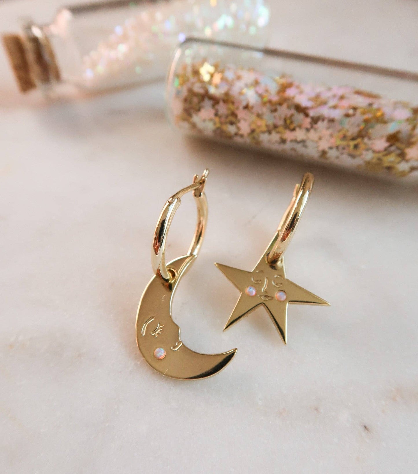 You are my Moonlit Secret Moon Hoop Earrings