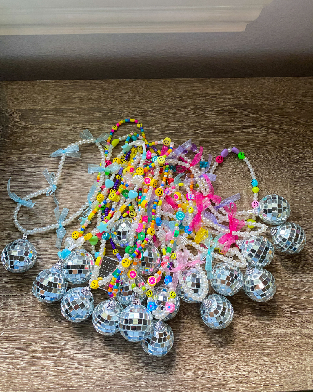 Pink Coquette Disco Ball Car Charm