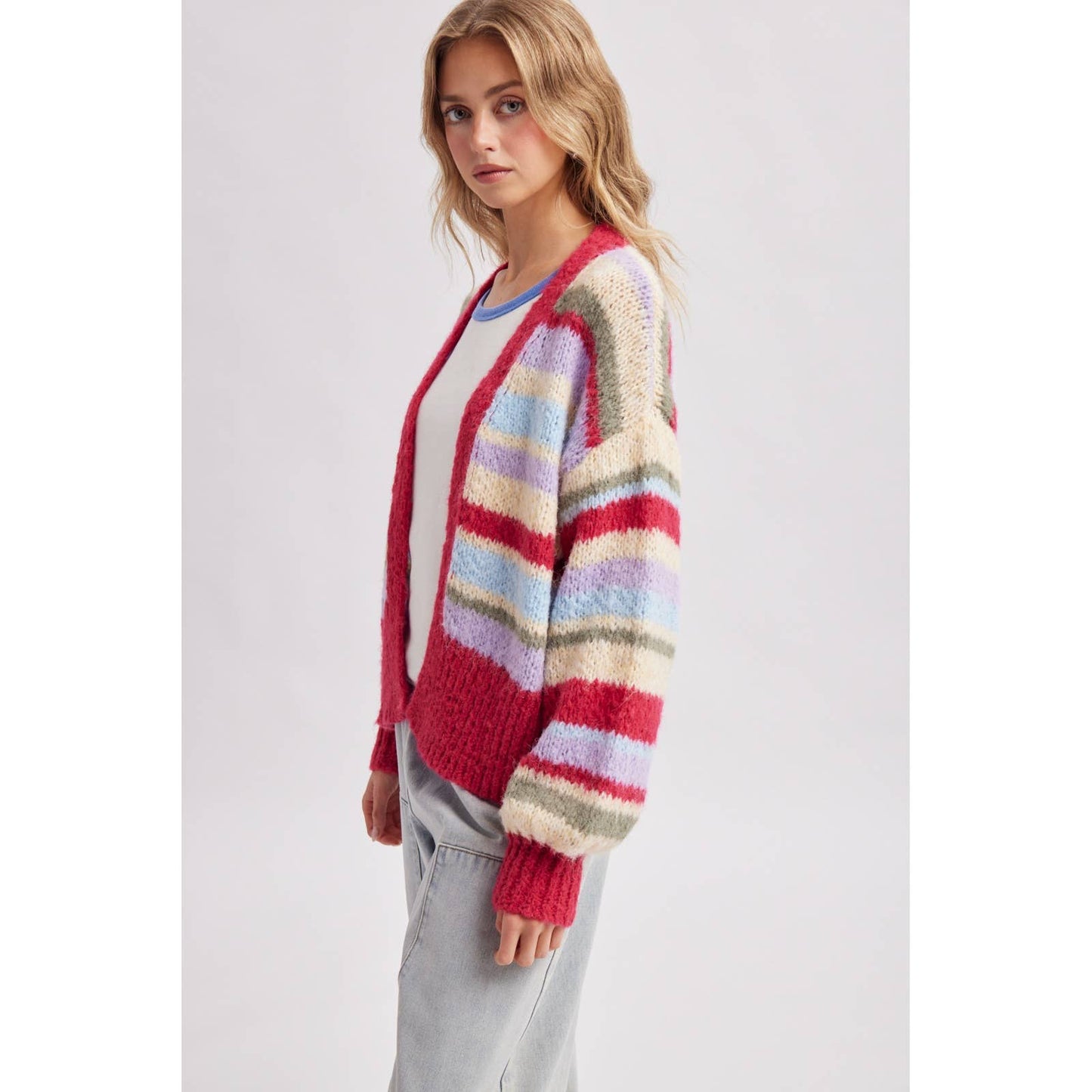 Y2K-esque Stripey Cardi