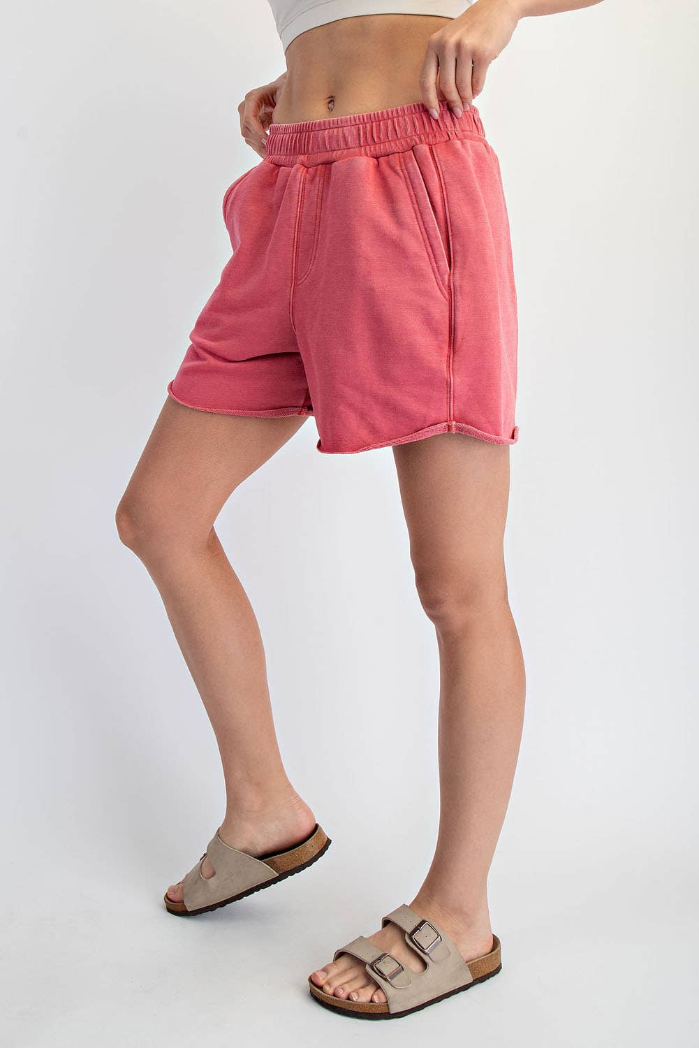 MINERAL WASHED TERRY SHORT