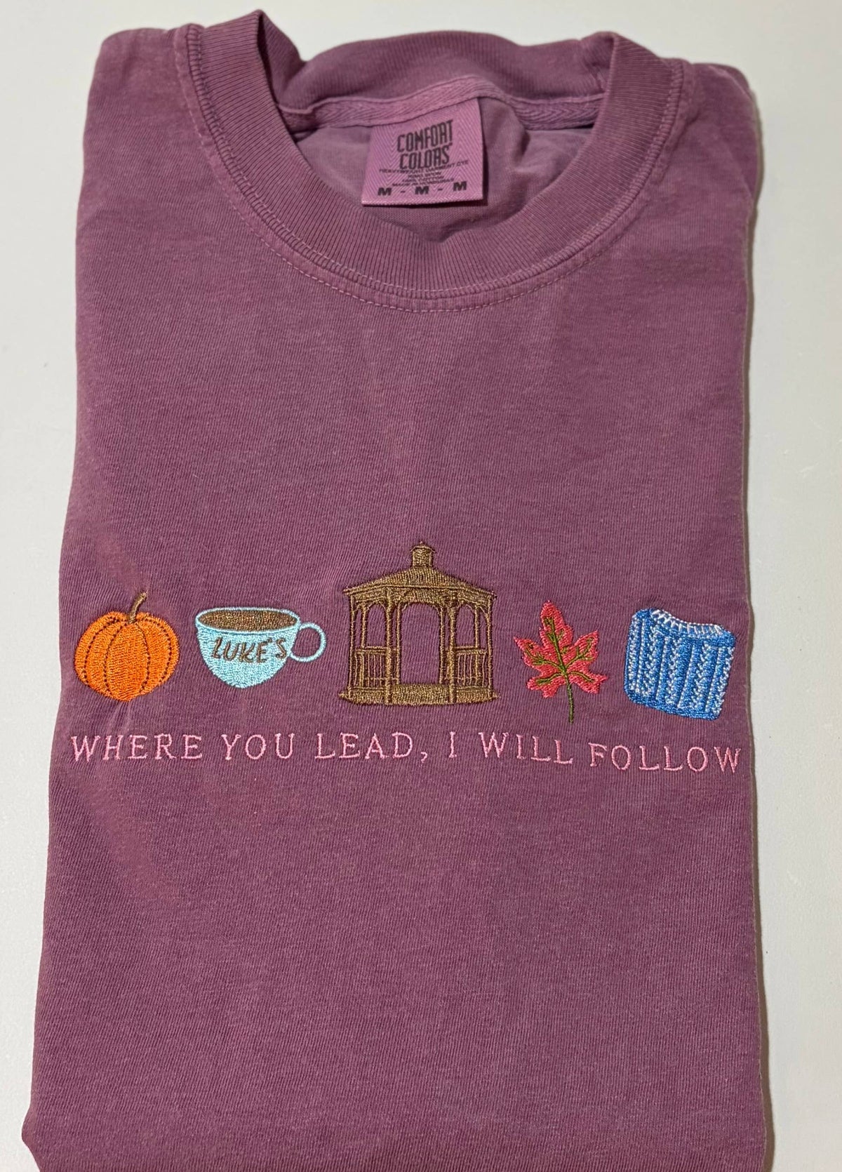 Where You Lead I Will Follow Embroidered Tee