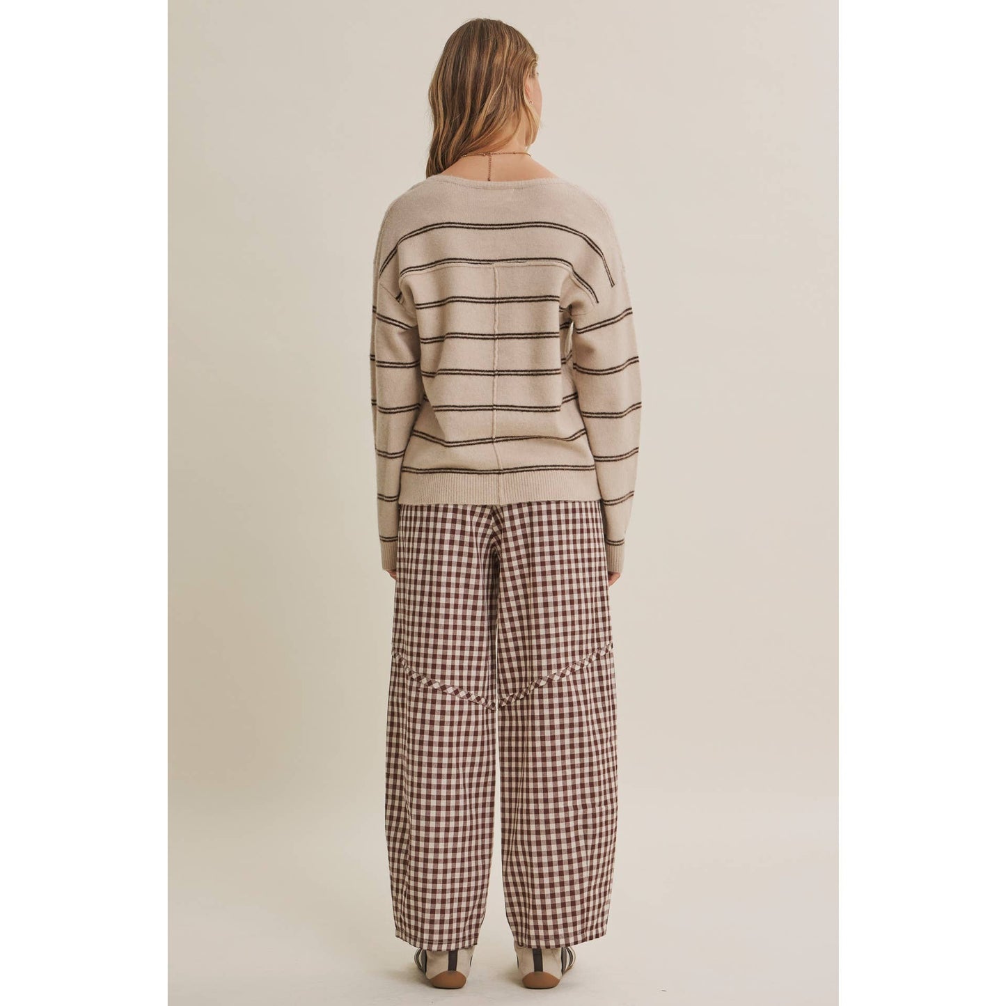Gingham Cotton Pants