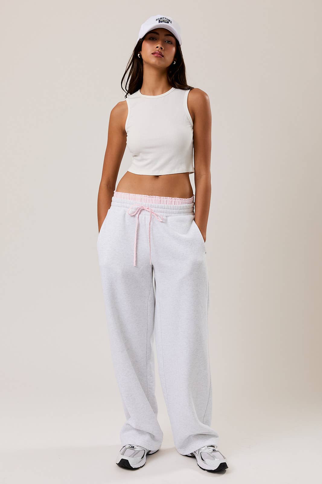 PEEKABOO PLAID BOXER SWEATPANTS